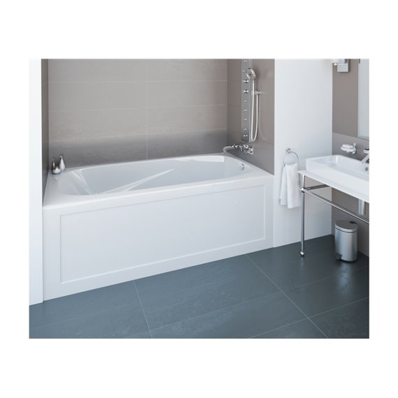 MIROLIN AW6030L1N WHITE PHOENIX SKIRTED LEFT HAND WHIRLPOOL AND BN TRIM