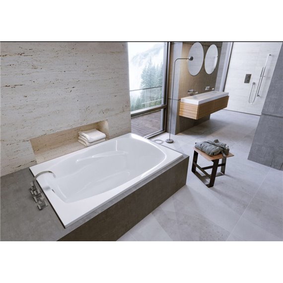 MIROLIN AWH60B1CZ WHITE HUDSON 5 D/I WHIRLPOOL AND BACK JETS AND PC TRIM AND HTR