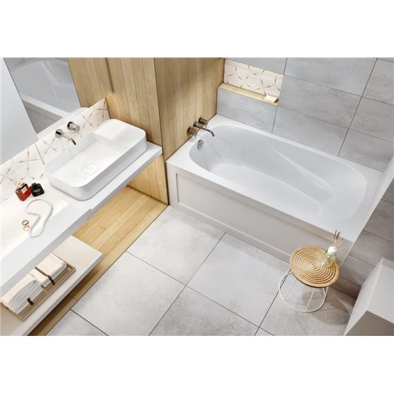 MIROLIN AWU603L1N WHITE TUCSON SKIRTED WHIRLPOOLWITH BN TRIM