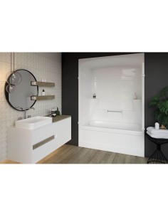 MIROLIN KD53R1 WHITE EMPIRE TUB SHOWER