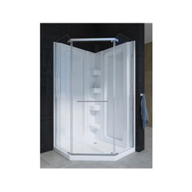 MIROLIN SC38NA1 WHITE SORRENTO 38" NEO ANGLE CORNER SHOWER