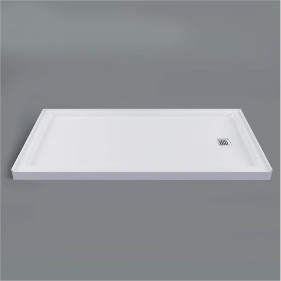 MIROLIN SQD6032RA1 WHITE STRADA 60" SQD ALCOVE BASE