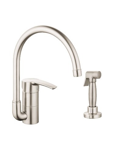 GROHE 33980 Eurostyle Kitchen Faucet w Metal Side Spray