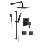 Riobel Edge KIT323EDTM Type TP thermostaticpressure balance 0.5 coaxial 2-way system with hand shower and shower head
