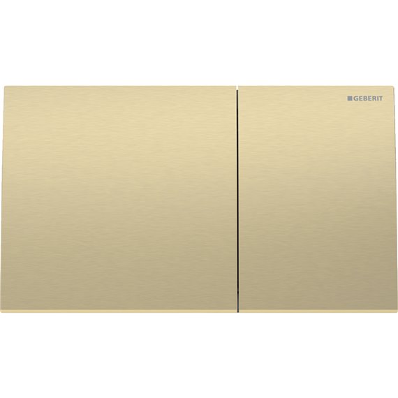 GEBERIT 115.622.QF.1 SIGMA70 ACTUATOR PLATE FOR DUAL FLUSH BRUSHED BRASS EASY- TO-CLEAN COATED