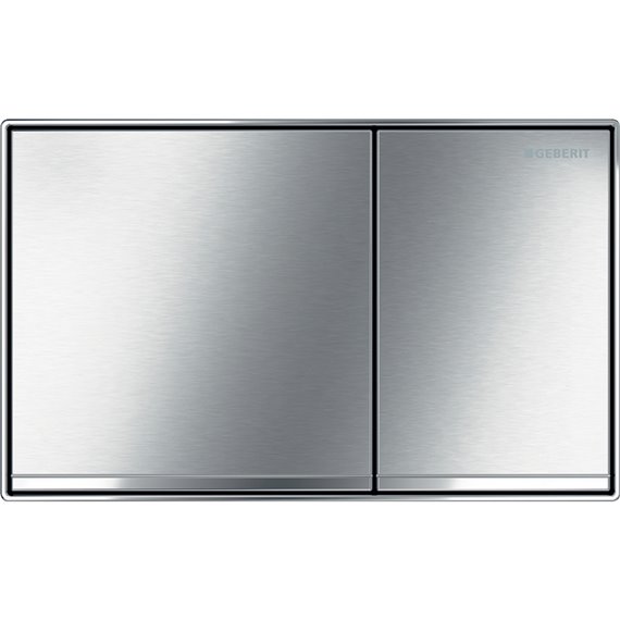 GEBERIT 115.640.GH.1 ACTUATOR PLATE SIGMA60 FOR DUAL FLUSH SURFACE-EVEN BRUSHED CHROME