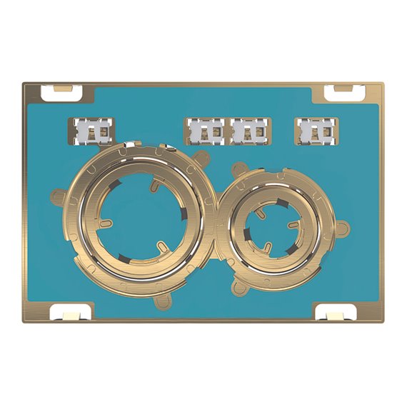 GEBERIT 115.652.00.1 ACTUATOR PLATE SIGMA21 FOR DUAL FLUSH METAL COLOUR BRASS BRASS CUSTOMISED