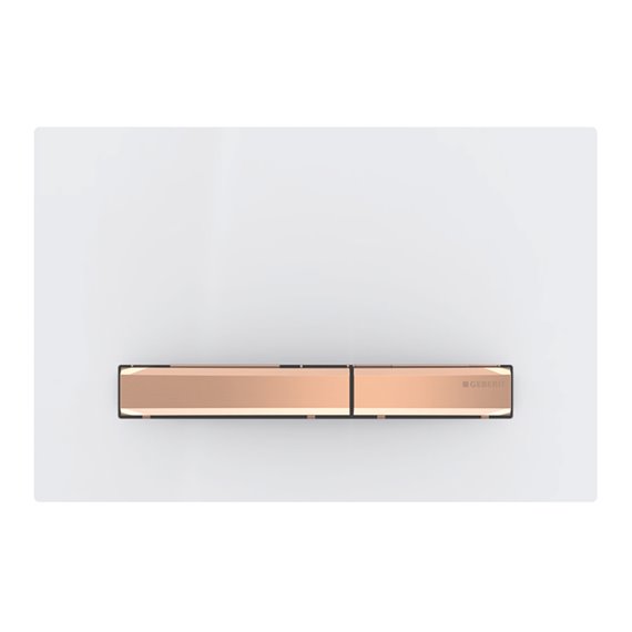 GEBERIT 115.670.11.2 ACTUATOR PLATE SIGMA50 FOR DUAL FLUSH METAL COLOUR RED GOLD RED GOLD WHITE