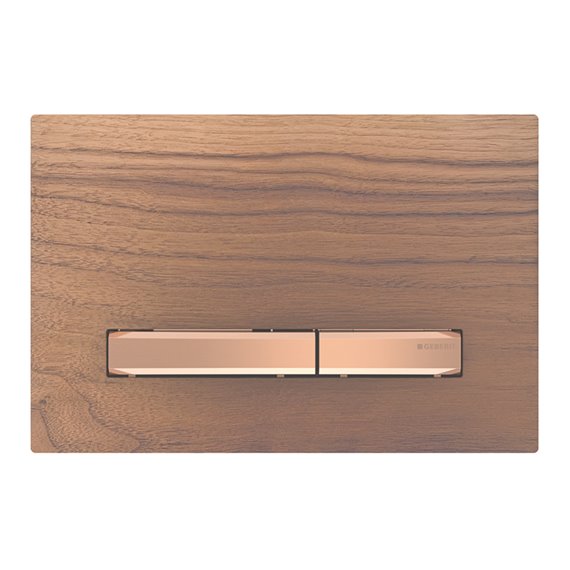 GEBERIT 115.670.JX.2 ACTUATOR PLATE SIGMA50 FOR DUAL FLUSH METAL COLOUR RED GOLD RED GOLD BLACK WALNUT