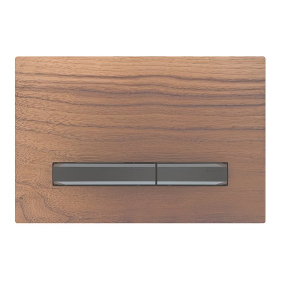 GEBERIT 115.671.JX.2 ACTUATOR PLATE SIGMA50 FOR DUAL FLUSH METAL COLOUR BLACK CHROME BLACK CHROME BLACK WALNUT