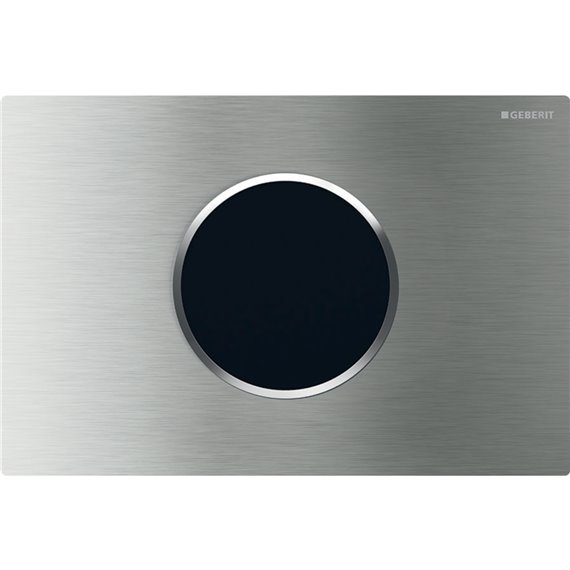 GEBERIT 115.907.SN.1 WC FLUSH CONTROL WITH DUAL FLUSH ACTUATOR PLATE SIGMA10 BRUSHED