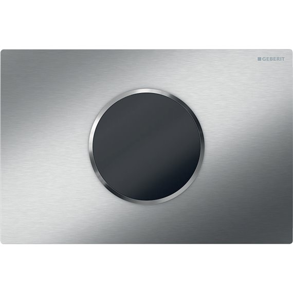GEBERIT 115.908.SN.6 WC FLUSH CONTROL WITH DUAL FLUSH SIGMA10 ACTUATOR PLATE BRUSHED