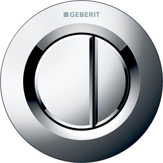 GEBERIT 116.042.21.1 REMOTE FLUSH ACTUATION TYPE 01 PNEUMATIC FOR DUAL FLUSH CONCEALED ACTUATOR BRIGHT CHROME-PLATED