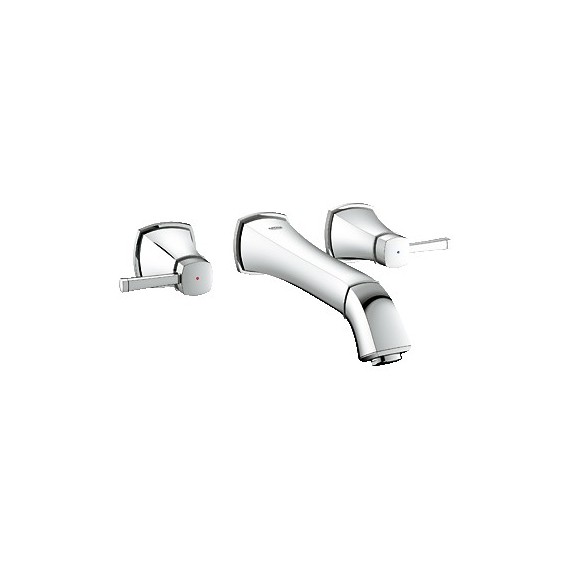 GROHE 20416 Grandera 3-Hole Wall Mount Vessel Trim 9 14 Spout Reach Chrome