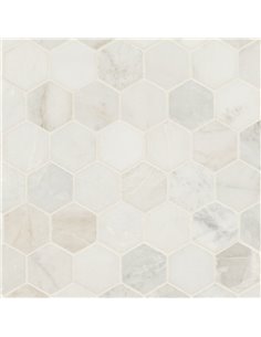 MSI Arabescato Venato White  2" Hexagon Honed - Box