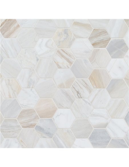 MSI Athena Gold 2" Hexagon Honed Mosaic Tile - Box