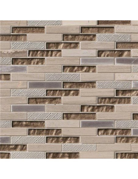 MSI Diamante Brick Glass & Metal Tile - Box