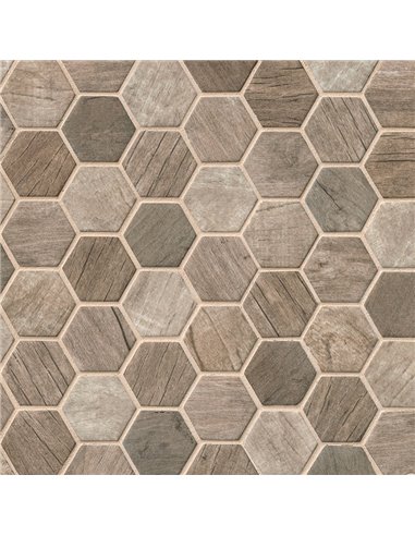 MSI Driftwood Hexagon Mosaic Tile - Box