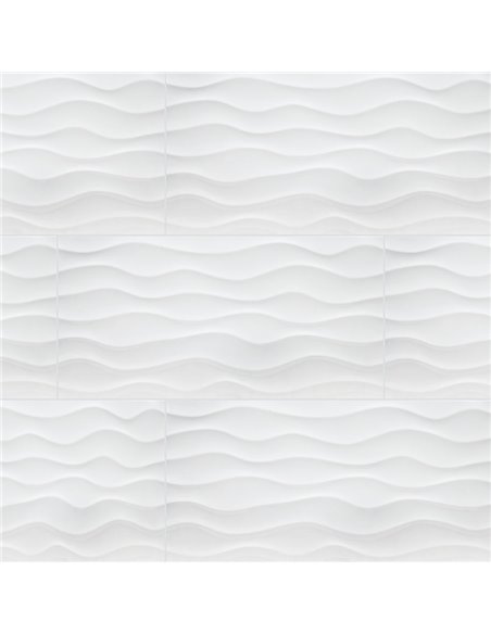 MSI Dymo Wavy White 3D Wall Tile 12X24 - Box