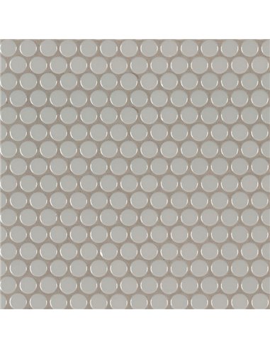 MSI Gray Glossy Penny Round Mosaic Backsplash Tile - Box