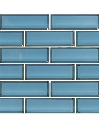 MSI Haiku Sapphire Beveled Subway Glass Tile 2X6 - Box