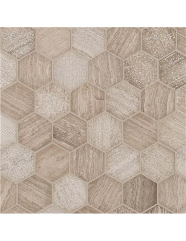 MSI Honey Comb Hexagon Mult-Finish 2" Mosaic Tile - Box