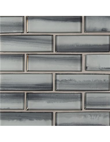 MSI Ombre Grigia Subway Glass Tile 2X6 - Box