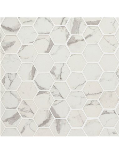 MSI Statuario Celano 2 Hexagon Mosaic Tile - Box