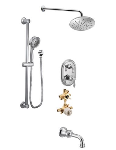 Moen Weymouth KIT534WE 3-way M-Core3 shower kit with built-in diverter - Sharing