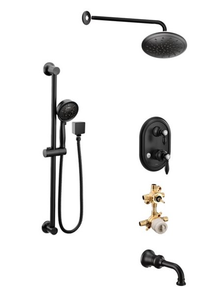 Moen Weymouth KIT534WE 3-way M-Core3 shower kit with built-in diverter - Sharing