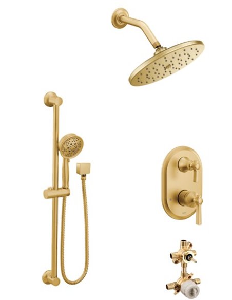 Moen Flara KIT423FL 2-way M-Core3 shower kit with built-in diverter - non Sharing