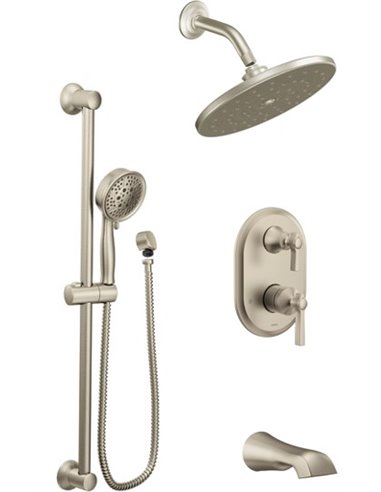 Moen Flara KIT534FL 3-way M-Core3 shower kit with built-in diverter - Sharing