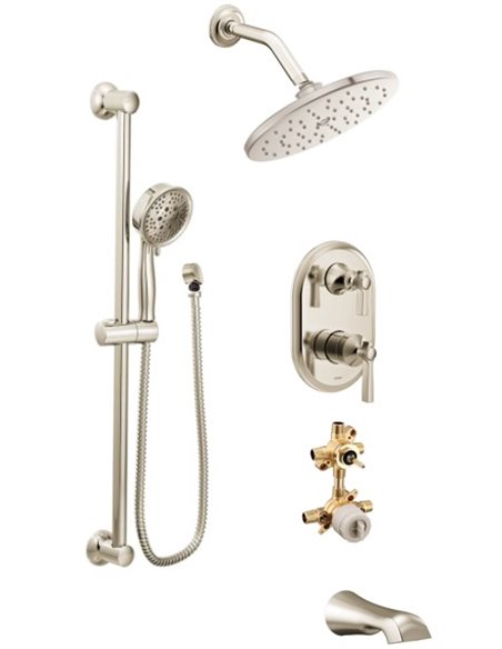 Moen Flara KIT534FL 3-way M-Core3 shower kit with built-in diverter - Sharing