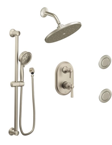 Moen Flara KIT535FL 3-way M-Core3 shower kit with built-in diverter - Sharing