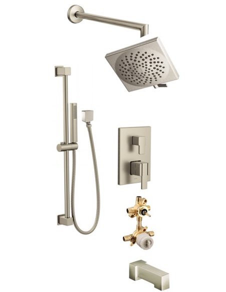 Moen 90 KIT534SQ 3-way M-Core3 shower kit with built-in diverter - Sharing