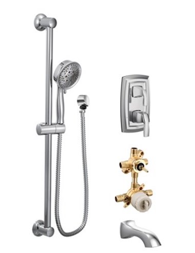 Moen Voss KIT424VS 2-way M-Core3 shower kit with built-in diverter - non Sharing