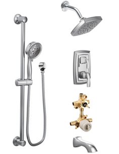 Moen Voss KIT534VS 3-way M-Core3 shower kit with built-in diverter - Sharing
