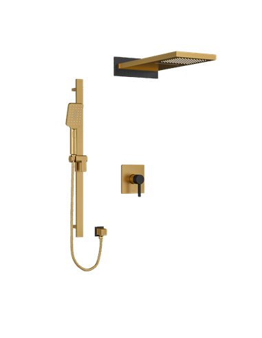 Riobel Paradox KIT2745PXTQ Type TP thermostaticpressure balance 0.5 coaxial 3-way system with hand shower rail and rain and casc