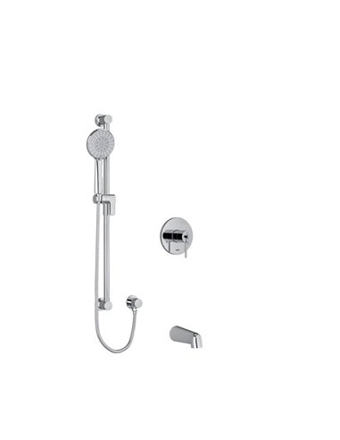 Riobel GS KIT1294GS Type T/P (thermostatic/pressure balance) ½" coaxial 2-way system with hand shower and shower head 