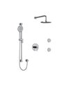 Riobel KIT3545GS Type TP thermostaticpressure balance 0.5 coaxial 3-way system with hand shower rail shower head and spout