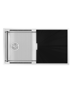 Zomodo Integrato 32" Super Single with glaStainless Steel cover - s and roll-out drying mat