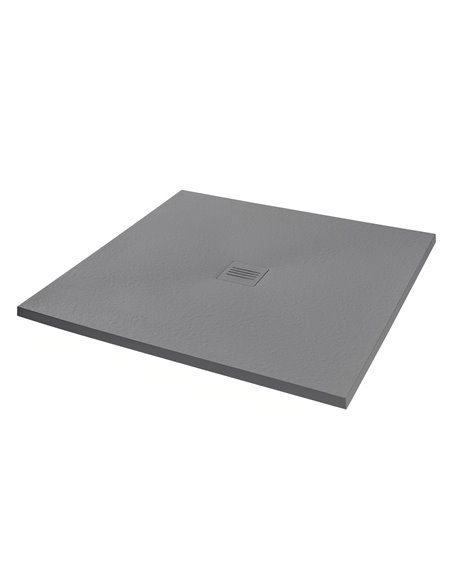 Empyrean Era 40" X 40" Stone Shower Base With Center Drain