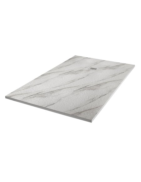 Empyrean Era 60" X 42" Stone Shower Base With Offset Drain