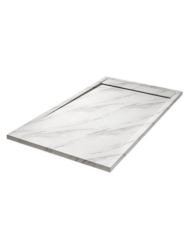 Empyrean Rio 48" X 36" Stone Showe Base With Linear Drain Cover