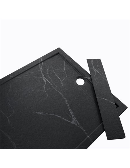 Empyrean Rio 60" X 36" Stone Shower Base With Linear Drain Cover