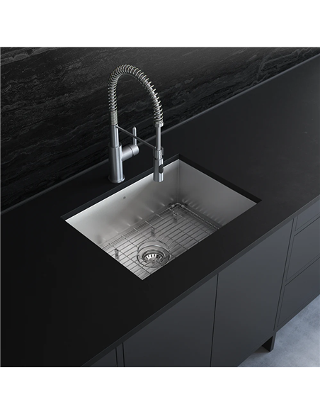 Prochef Single Bowl dualmount Kitchen Sink with bottom grid ProInox H0 Stainless Steel 30" X 16" X 9"