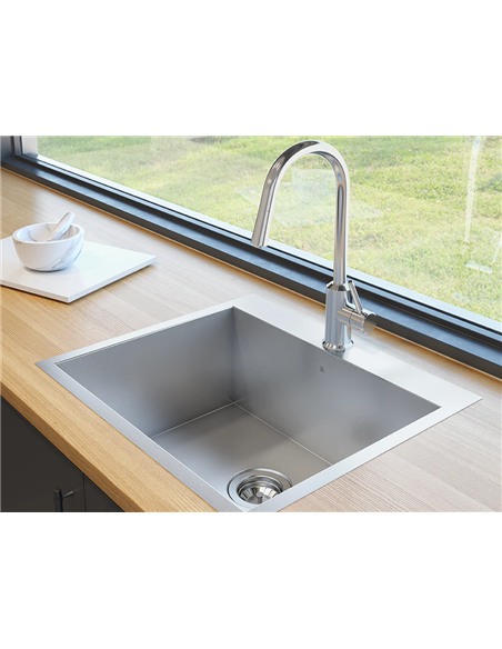 Prochef Single Bowl Topmount Kitchen Sink ProInox H0 Stainless Steel - 25" x 16 " x 9"