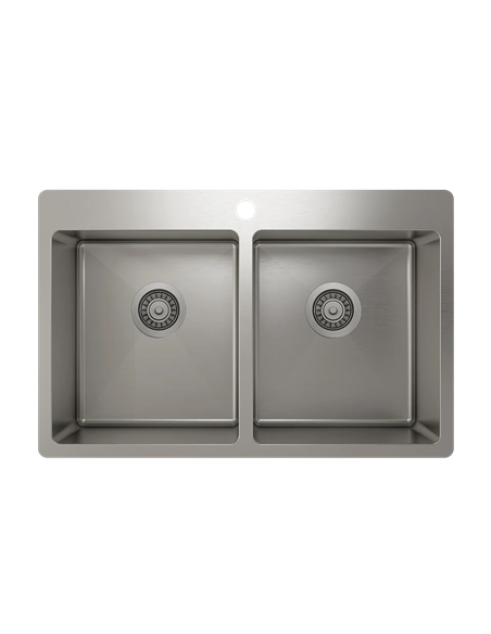 Prochef 50/50 Double Bowl Topmount Kitchen Sink ProInox H75 Stainless Steel - 28" X 16" X 9"
