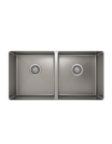 Prochef 50/50 Double Bowl undermount Kitchen Sink ProInox H75 Stainless Steel - 30" X 16" X 10"