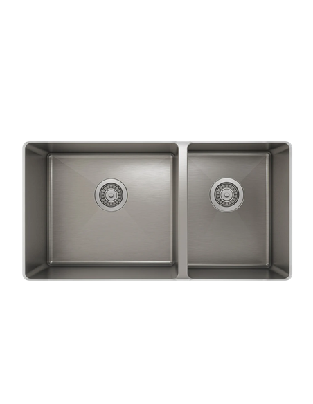 Prochef 60/40 Double Bowl Undermount Kitchen Sink ProInox H75 Stainless Steel - 30" X 16"